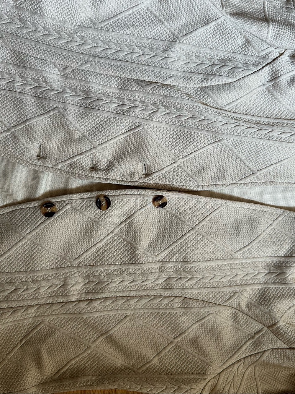 Beige Quilted Button-Front Women's Jacket - Picture 7 of 7